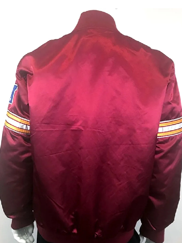 Starter Washington Redskins Satin Full Snap Striped Jacket