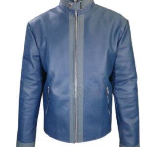 The Guest Dan Stevens Blue Leather Jacket