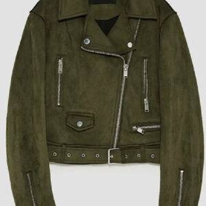 The Young and the Restless Camryn Grimes Green Biker Jacket