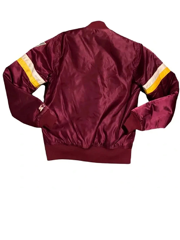 Washington Redskins Striped Burgundy Satin Jacket