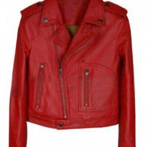 Women’s Matte Leather Biker Jacket