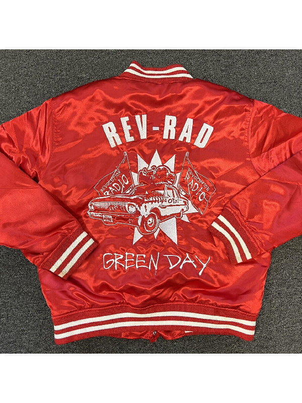 Green Day Otis Revolution Radio Varsity Bomber Jacket