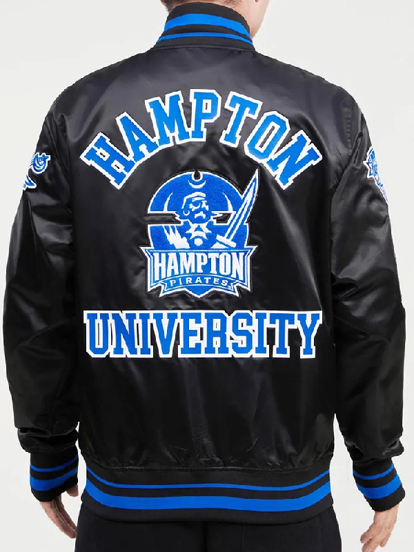 Hampton University Classic Rib Satin Jacket