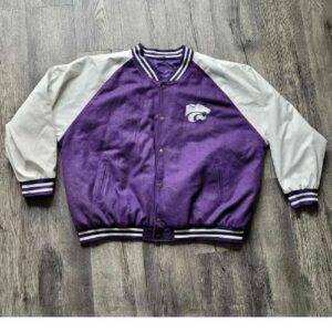 Kansas State Wildcats Purple and White Varsity Jacket