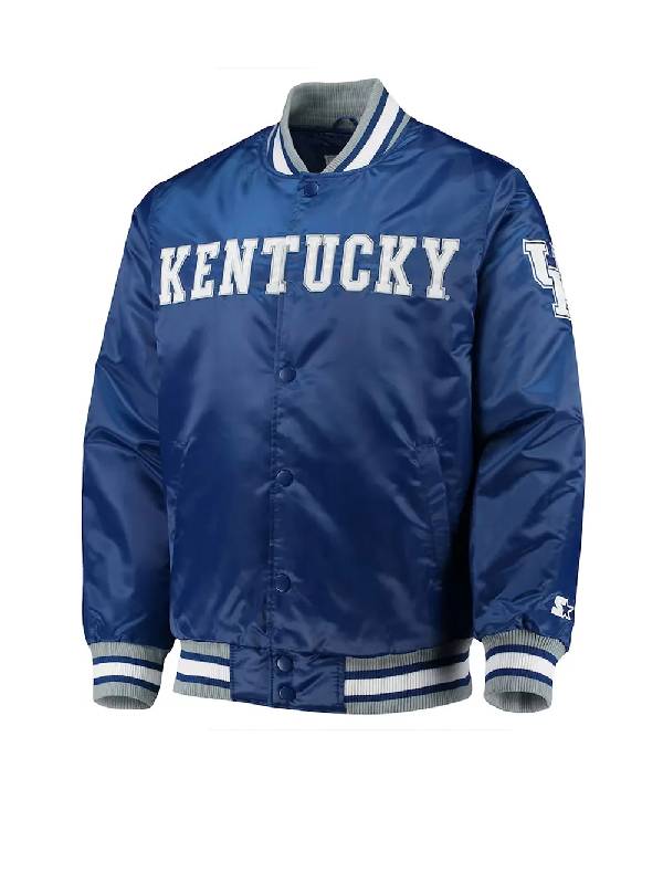Kentucky Wildcats O-Line Blue Satin Jacket
