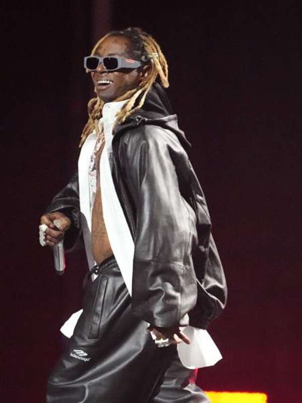 Lil Wayne MTV Video Music Awards 2023 Black Leather Jacket