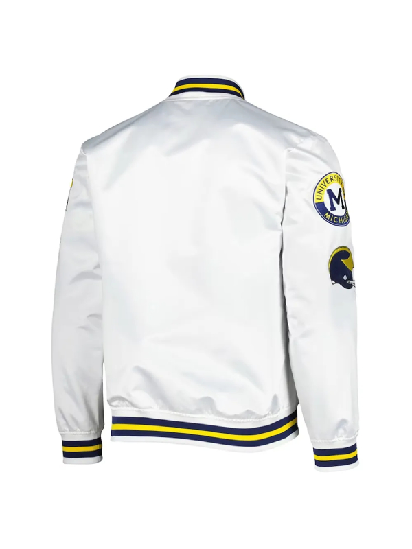 Michigan Wolverines City Collection White Jacket