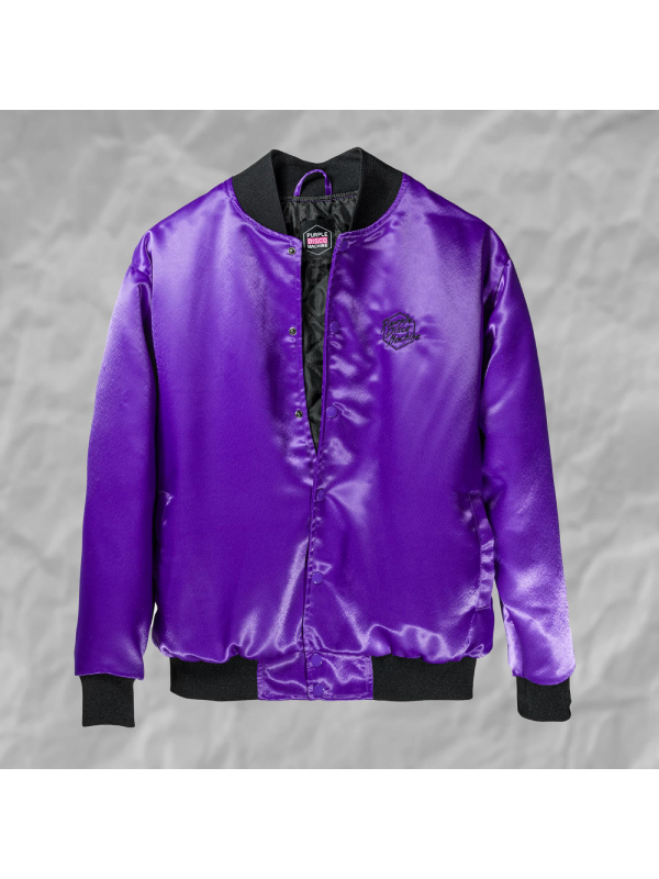 Purple Disco Machine Bomber Jacket