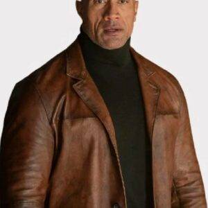Dwayne Johnson Red Notice Leather Jacket