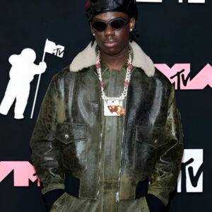 Rema MTV Video Music Awards 2023 Leather Jacket