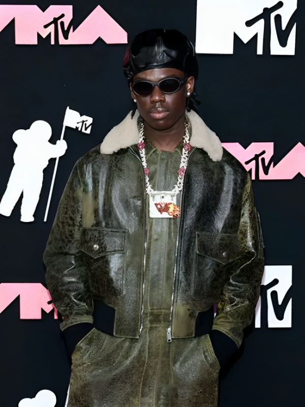 Rema MTV Video Music Awards 2023 Leather Jacket