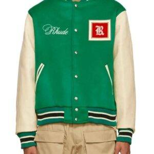 Rhude Green Varsity Wool Jacket