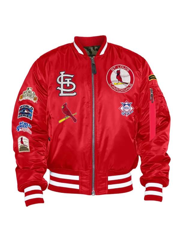 St. Louis Cardinals Bomber MA-1 Red Jacket