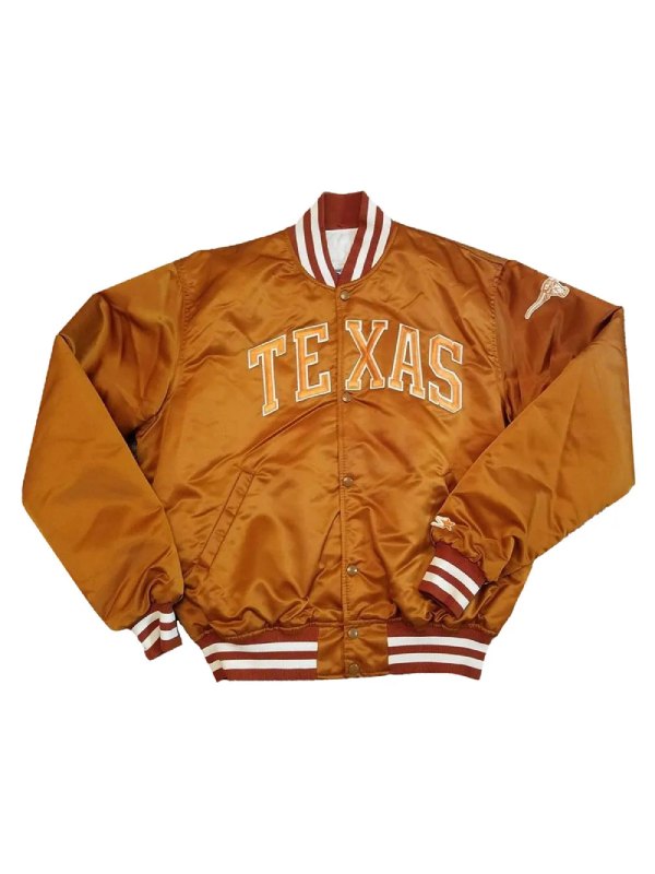 Texas Longhorns 90’s Brown Satin Jacket