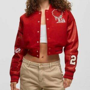 Teyana Taylor Rose Red Varsity Jacket