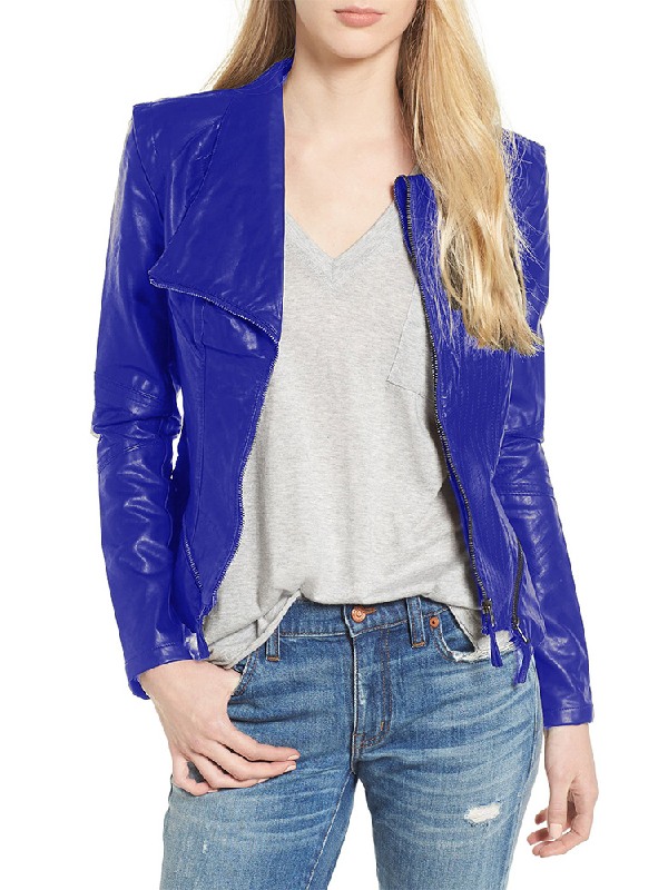 Tv Series Austin and Ally Season 03 Laura Marano Blue Leather Jackets