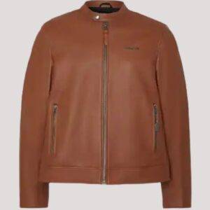 Coach Outlet Leather Brown Jacket