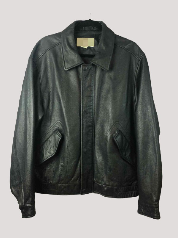 Eddie Bauer Mens Black Leather Jacket